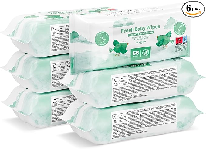 Amazon Fresh Baby Wipes 6 Pack 336 – Mama Bear UK