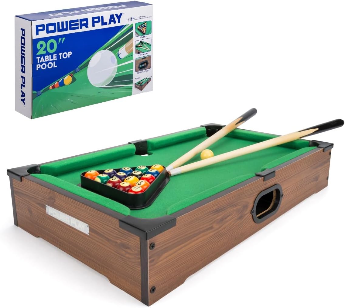 Power Play 20 Inch Table Top Pool Games Table