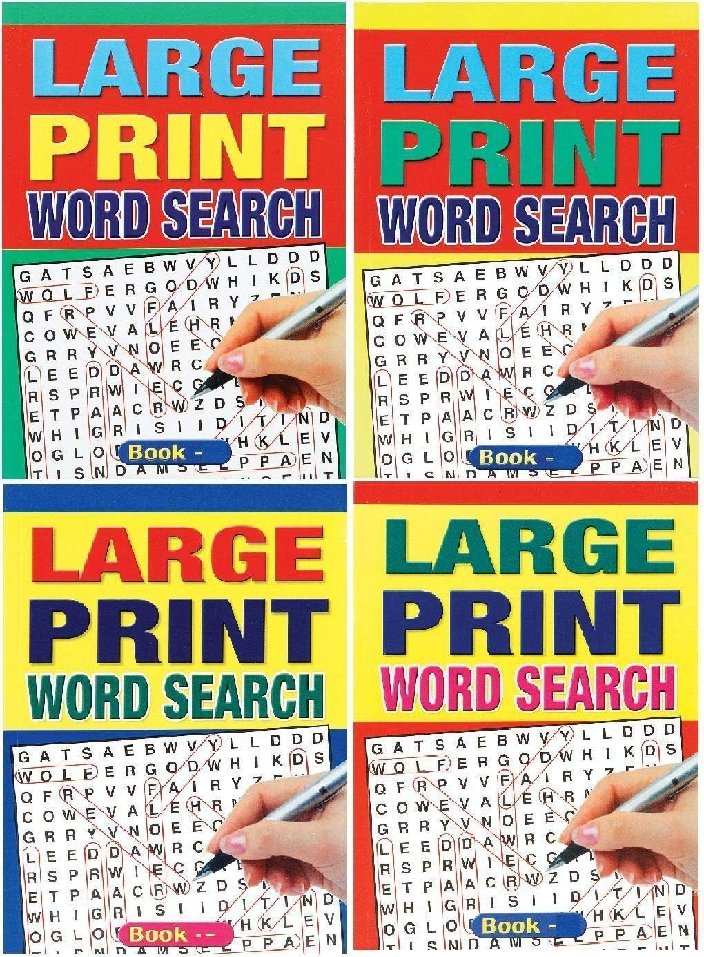 WF Graham Set of 4 Large Print Word Search Books