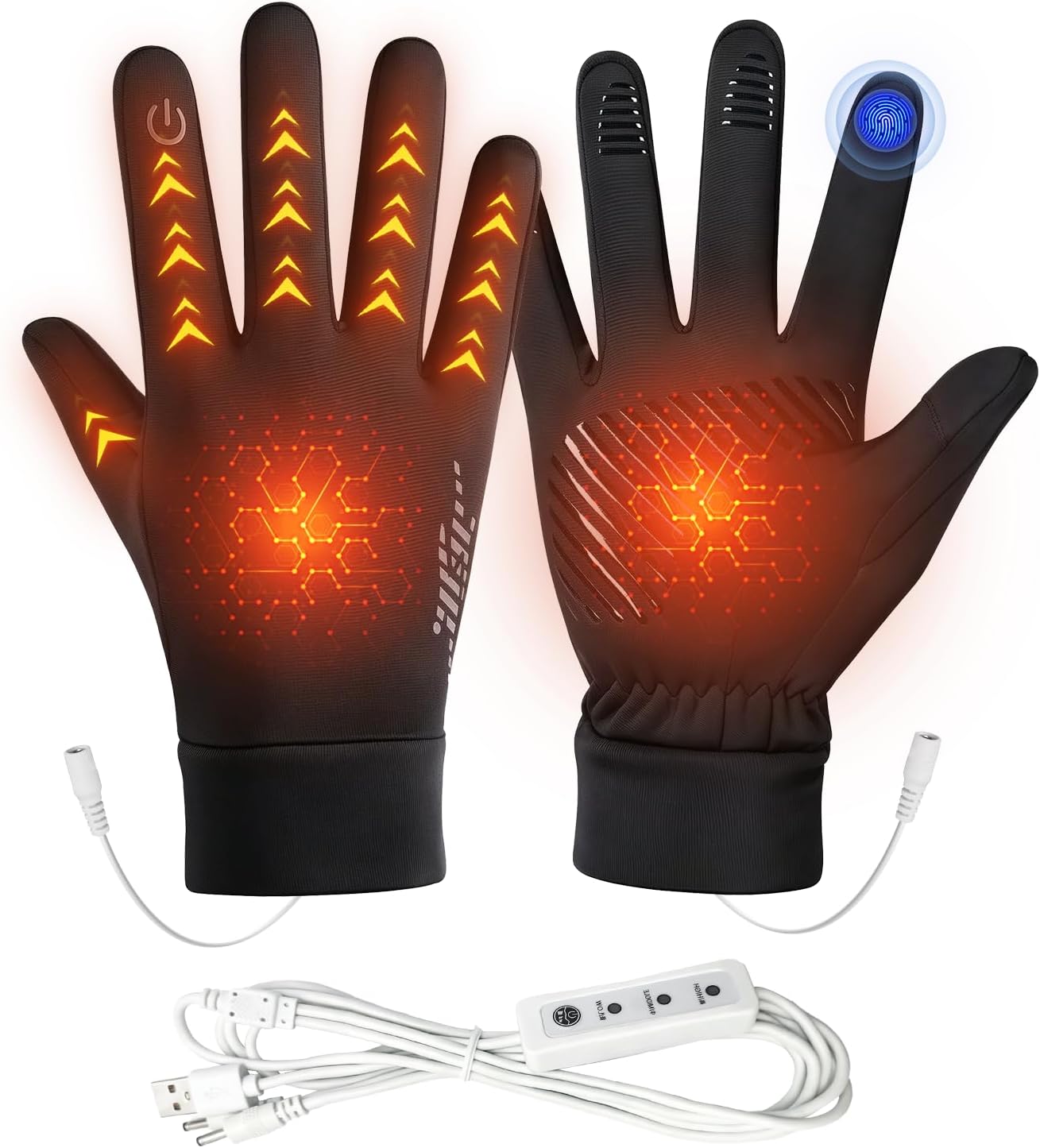 Carreuty Waterproof Washable Bike Heated Gloves