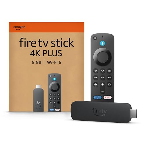Amazon Fire TV Stick 4K Plus streaming device, supports Wi-Fi 6, Dolby Vision/Atmos, HDR10+ - Featured