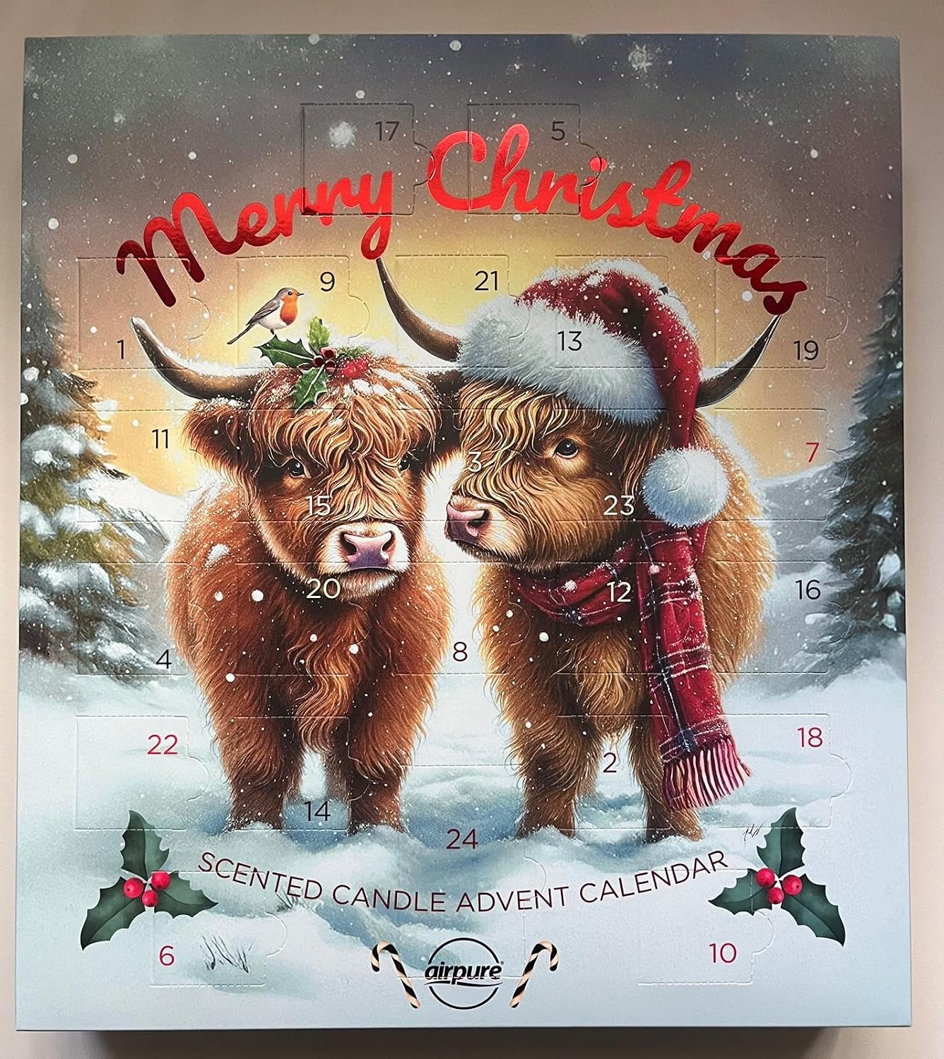 airpure Merry Christmas Scented Candle Advent Calendar