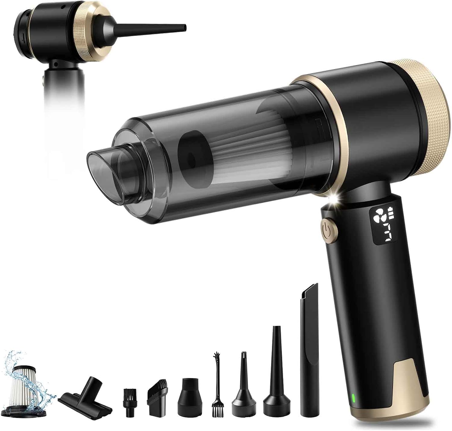 MZGO 4-in-1 Cordless Handheld Car Vacuum