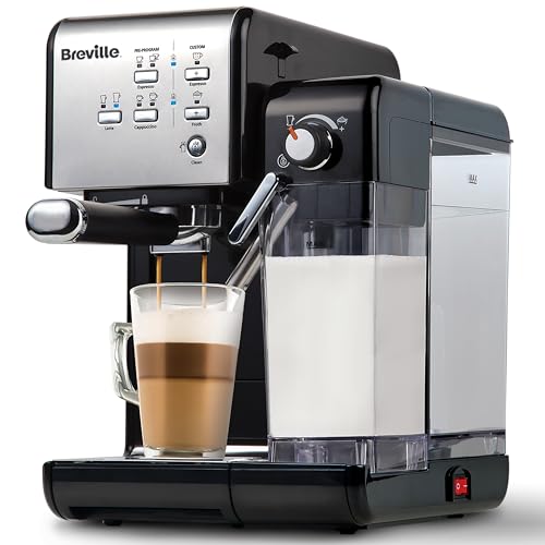 Breville One-Touch CoffeeHouse Coffee Machine | Espresso, Cappuccino & Latte Maker | 19 Bar Italian Pump | Automatic Milk Frother | ESE Pod Compatible | Black [VCF107] - Featured