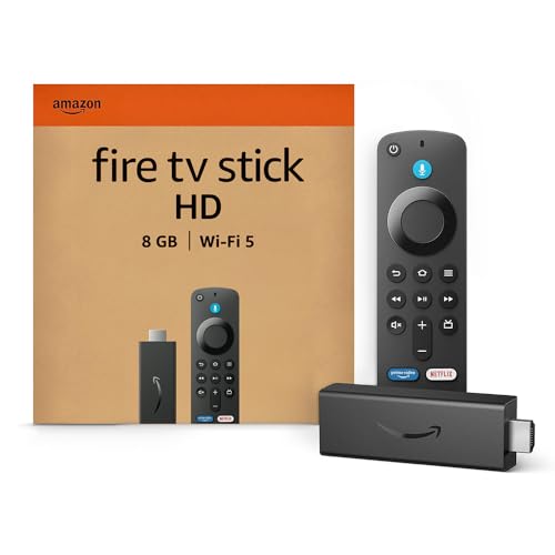 Amazon Fire TV Stick HD (Newest gen), free and live TV, Alexa Voice Remote, smart home controls, HD streaming - Featured
