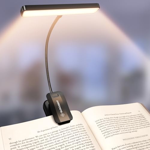 Glocusent 26 LED Reading Light, Book Light with 5 Colours & 5 Brightness Modes - Eye-Protecting, Stepless Dimming, Large Lamp Area, Long Lasting up to 90hr, 360° Flexible Perfect for Book Lovers - Featured