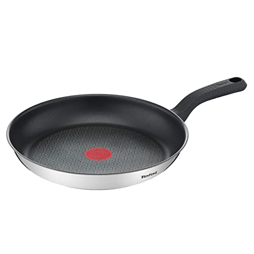 Tefal Comfort Max Stainless Steel Non-Stick Pancake Frying Pan 30cm, Thermo-Spot Heat Indicator, Induction Compatible Base, Comfortable Grip Handle, G7260744 - Featured