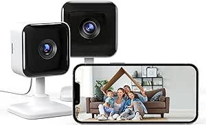 GNCC Indoor Camera 2K Security Camera 2 Packs CCTV Camera House Security, Home Security Cam, Motion/Sound Detection, 2-Way Audio, Night Vision, Real-Time Alert, SD&Cloud, 2.4G WiFi - Featured