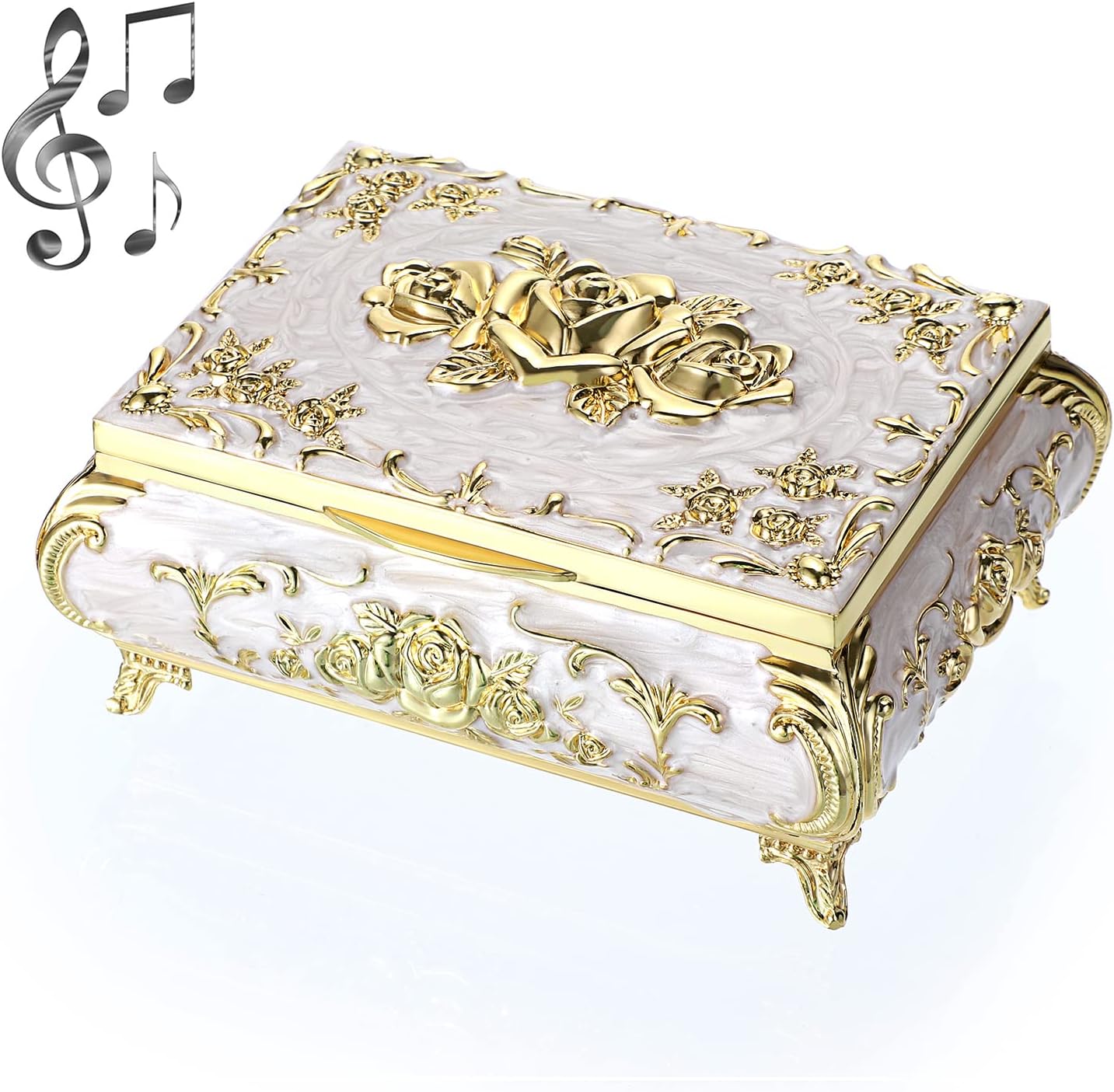 SUMNACON Metal Musical Jewellery Box