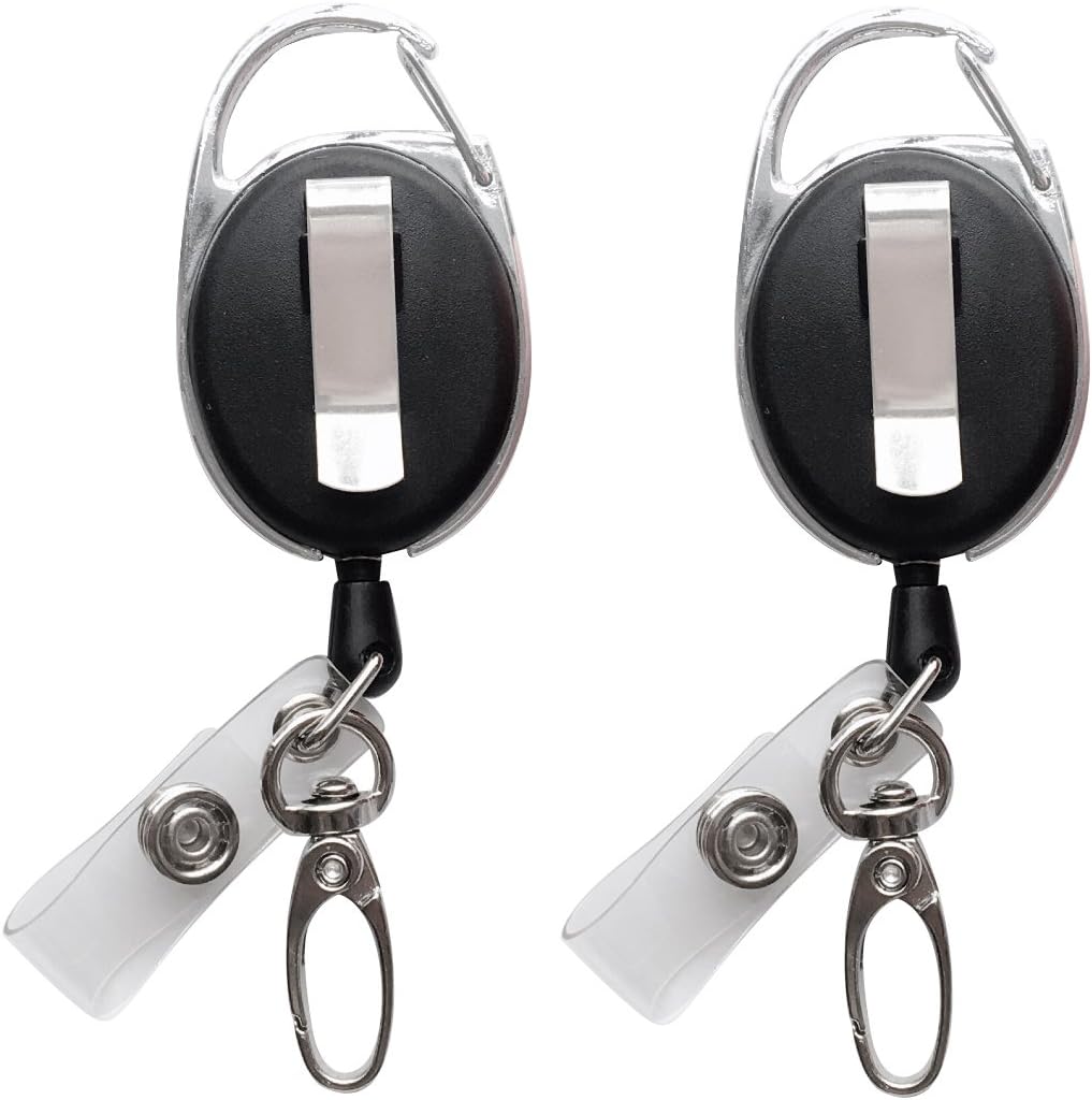 HoAoOo Retractable Badge Reel with Claw Clasp