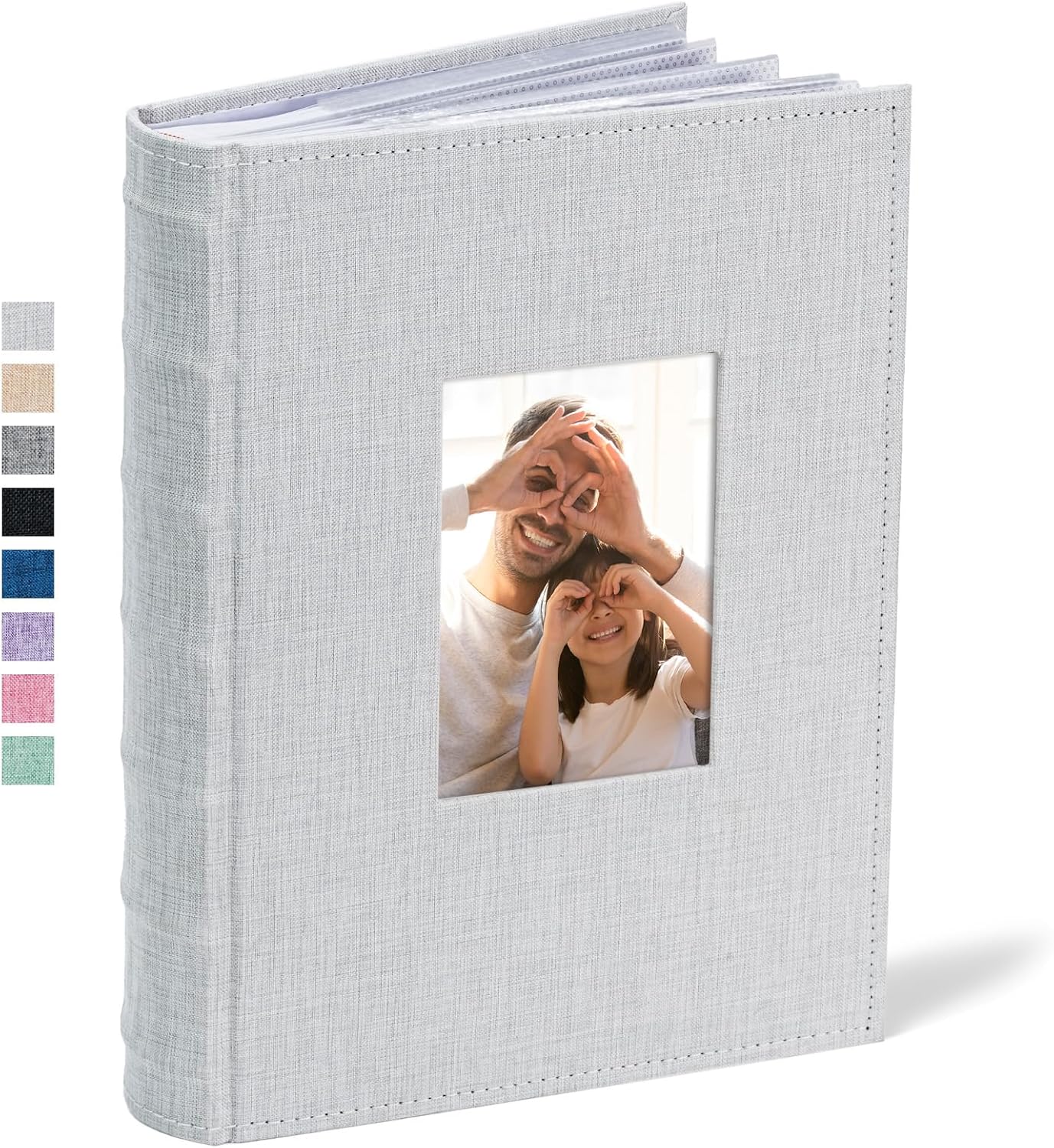 Vienrose Photo Album 6x4 300 Pockets Linen Cover Memo Space