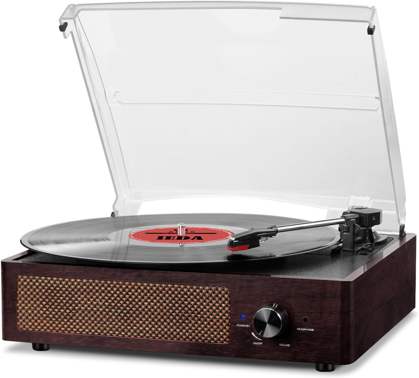 Mersoco Vinyl Record Player with Bluetooth and Speakers