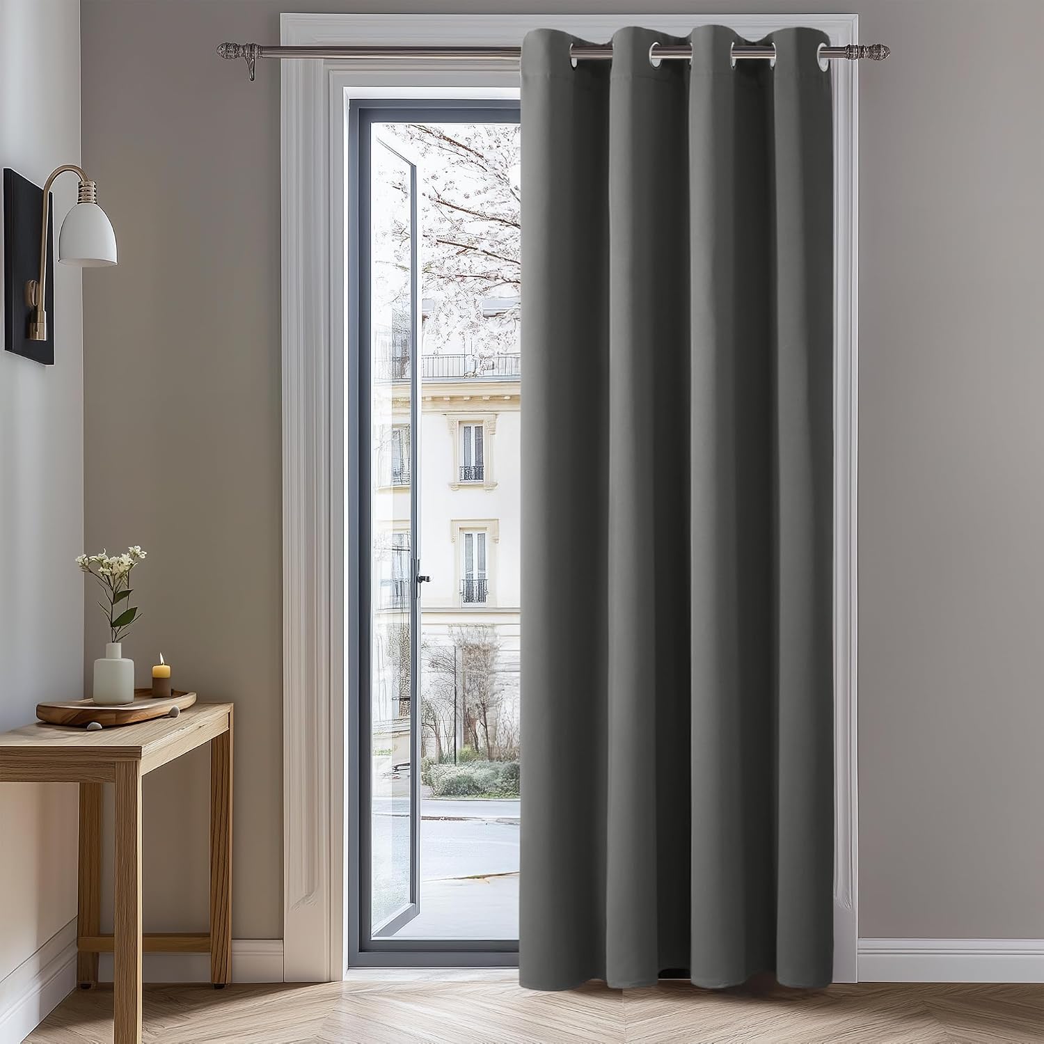 Deconovo Thermal Door Curtain Grey 52x84