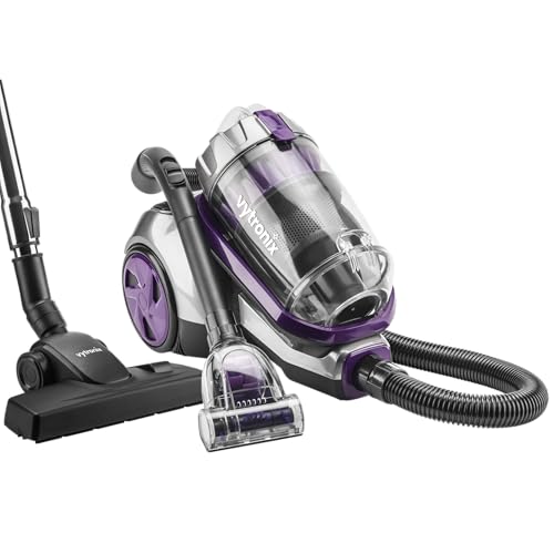 VYTRONIX PET01 Animal Bagless Cylinder Vacuum Cleaner, 800w High Power Motor for Pets, 3 Litre Capacity, 6m Power Cord, 4 stage HEPA filter for Dust, Dirt and Allergens, Turbo tool for Pet Hair - Featured