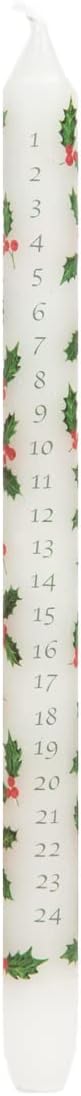 Talking Tables Holly Leaf Christmas Advent Candle 30cm