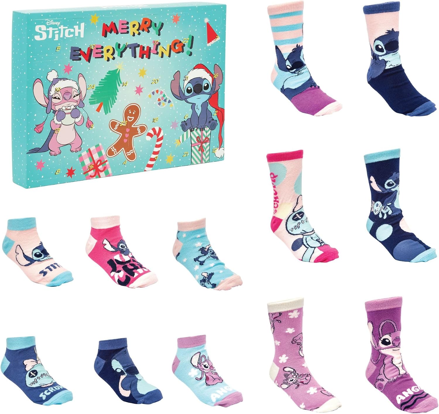 Disney Stitch Sock Advent Calendar 2026 for Kids