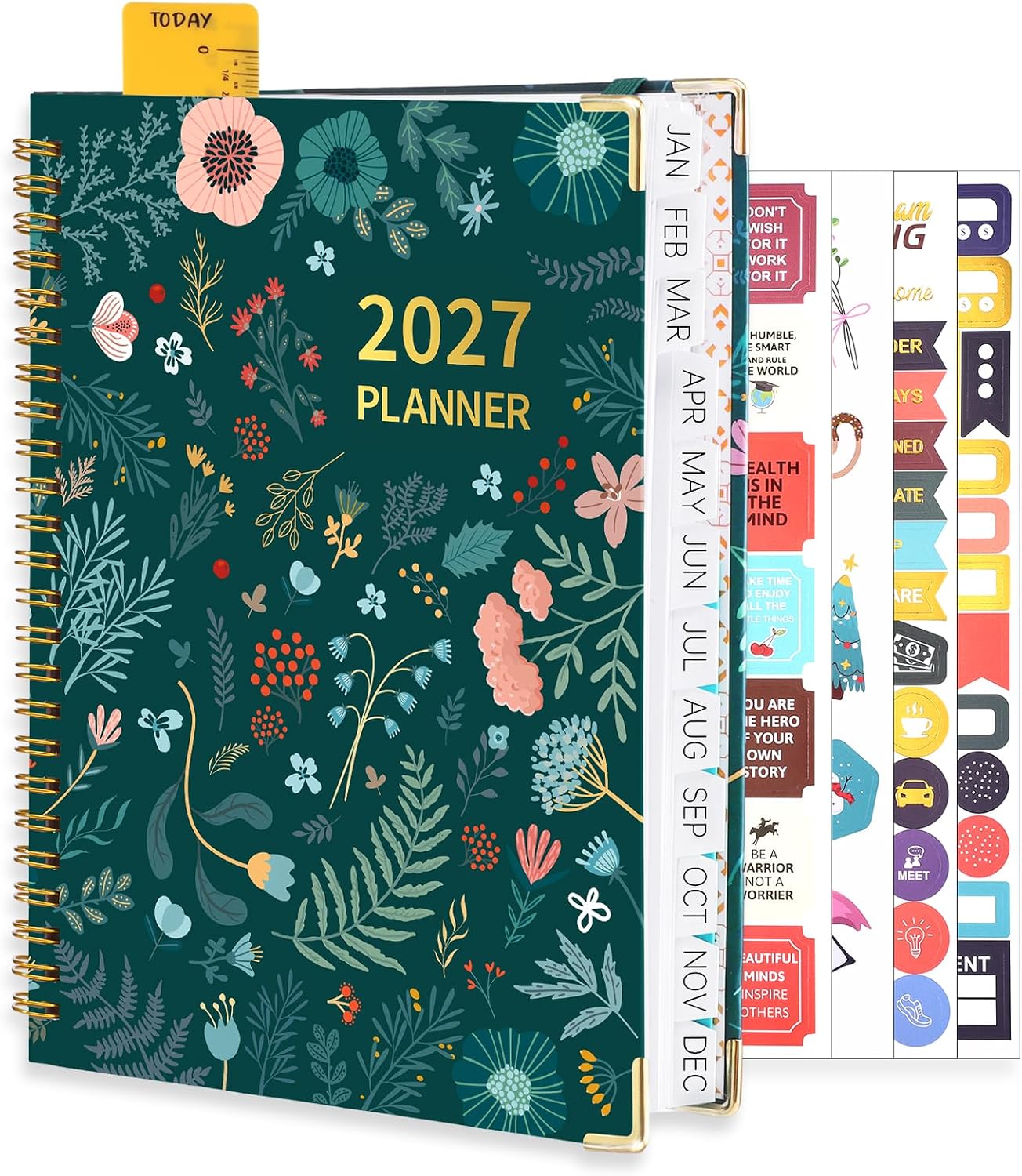 Thboxes 2027 A5 Weekly Planner Diary with Monthly Tabs