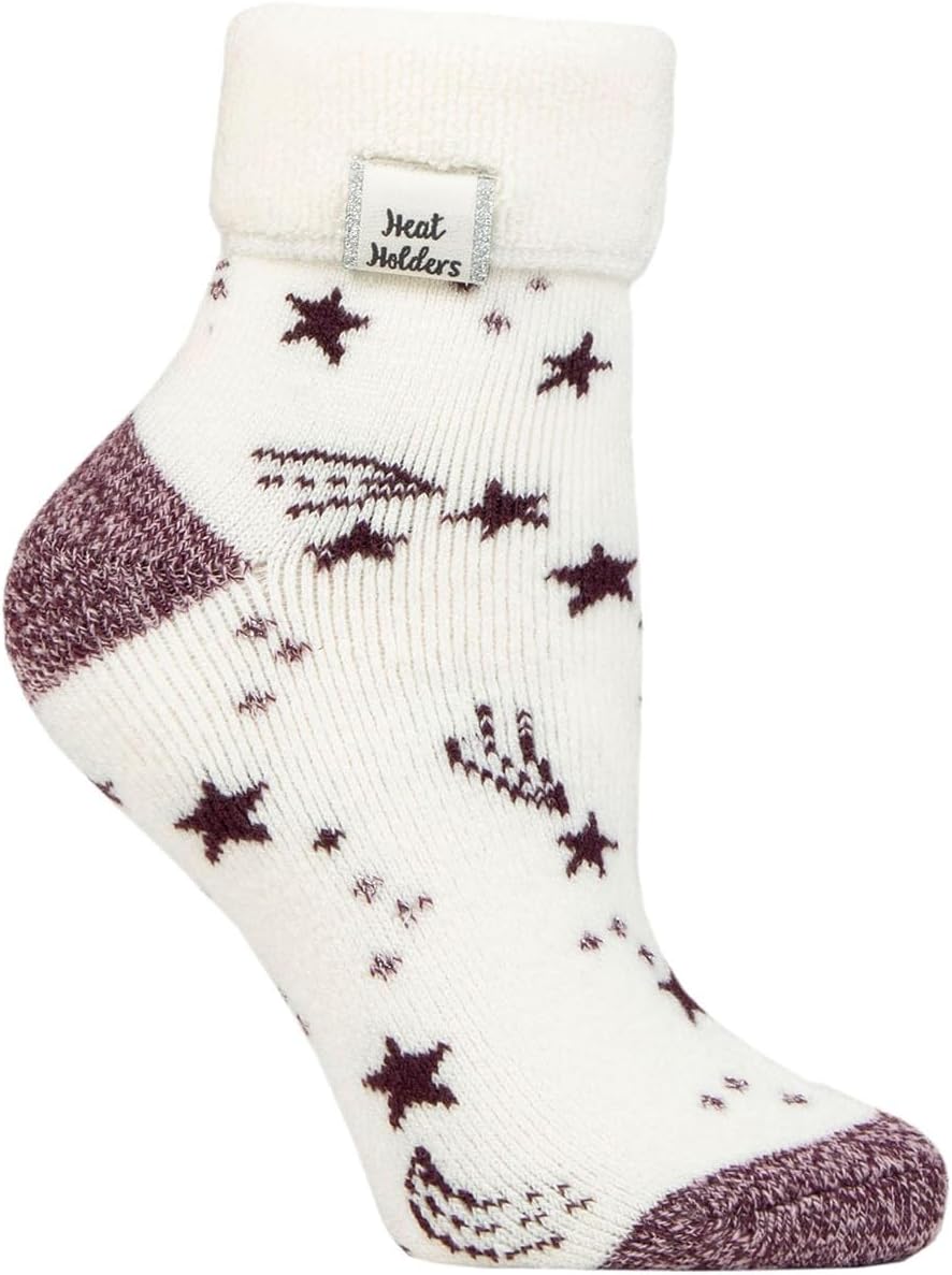 HEAT HOLDERS Ladies Turn Over Cuff Sleep Lite Socks