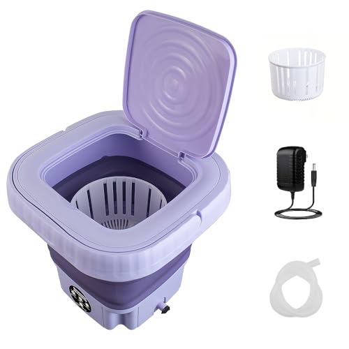 Vxoyo 12L Portable Washing Machine with Spin Dryer, 2-in-1 Foldable Mini Machine & Touchscreen One-Button Operation Small Washing Machine for Baby Clothes, Underwear, Camping, Dorm, Apartments - Featured