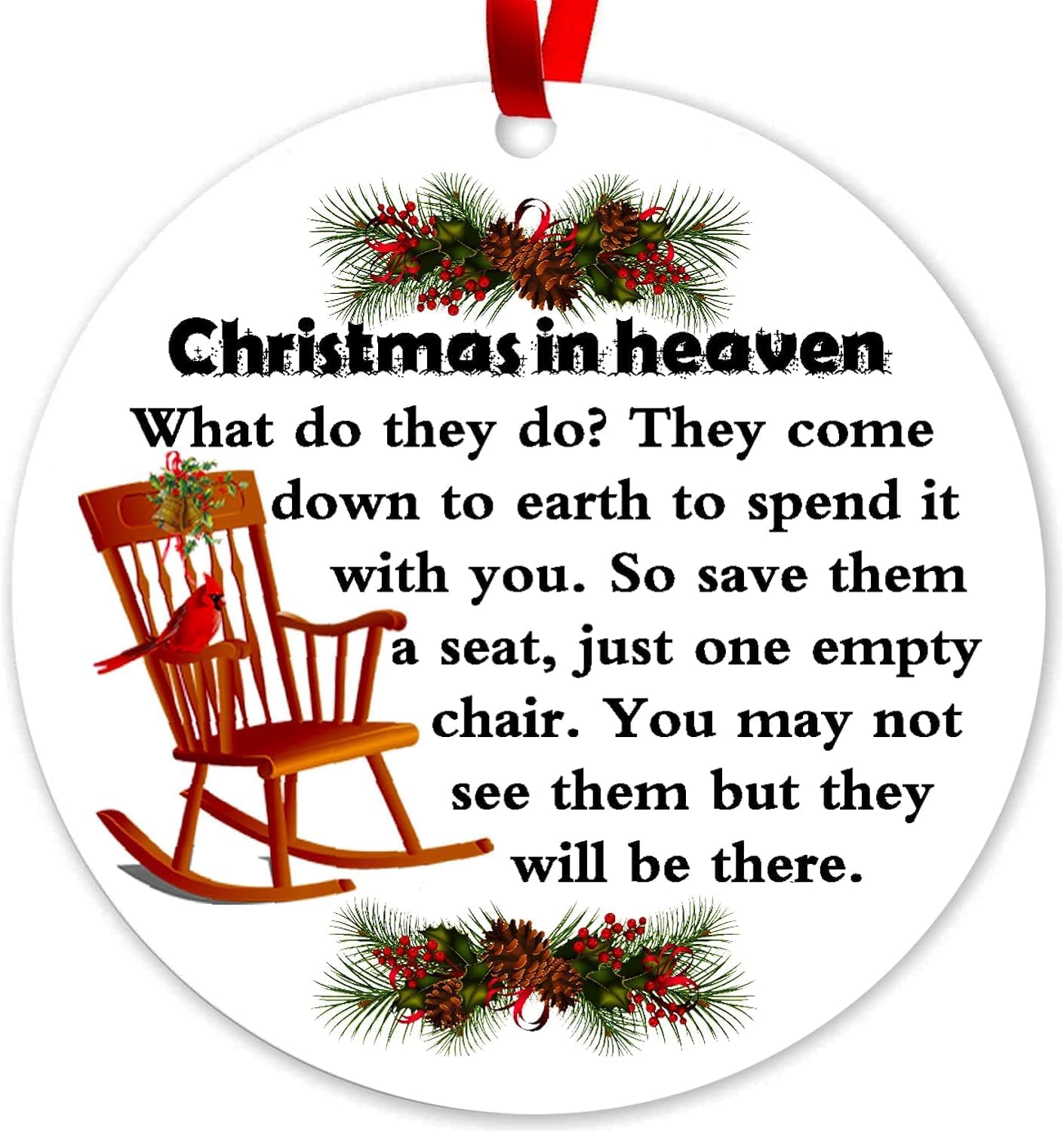 ALEMIN Christmas in Heaven Memorial Ornament