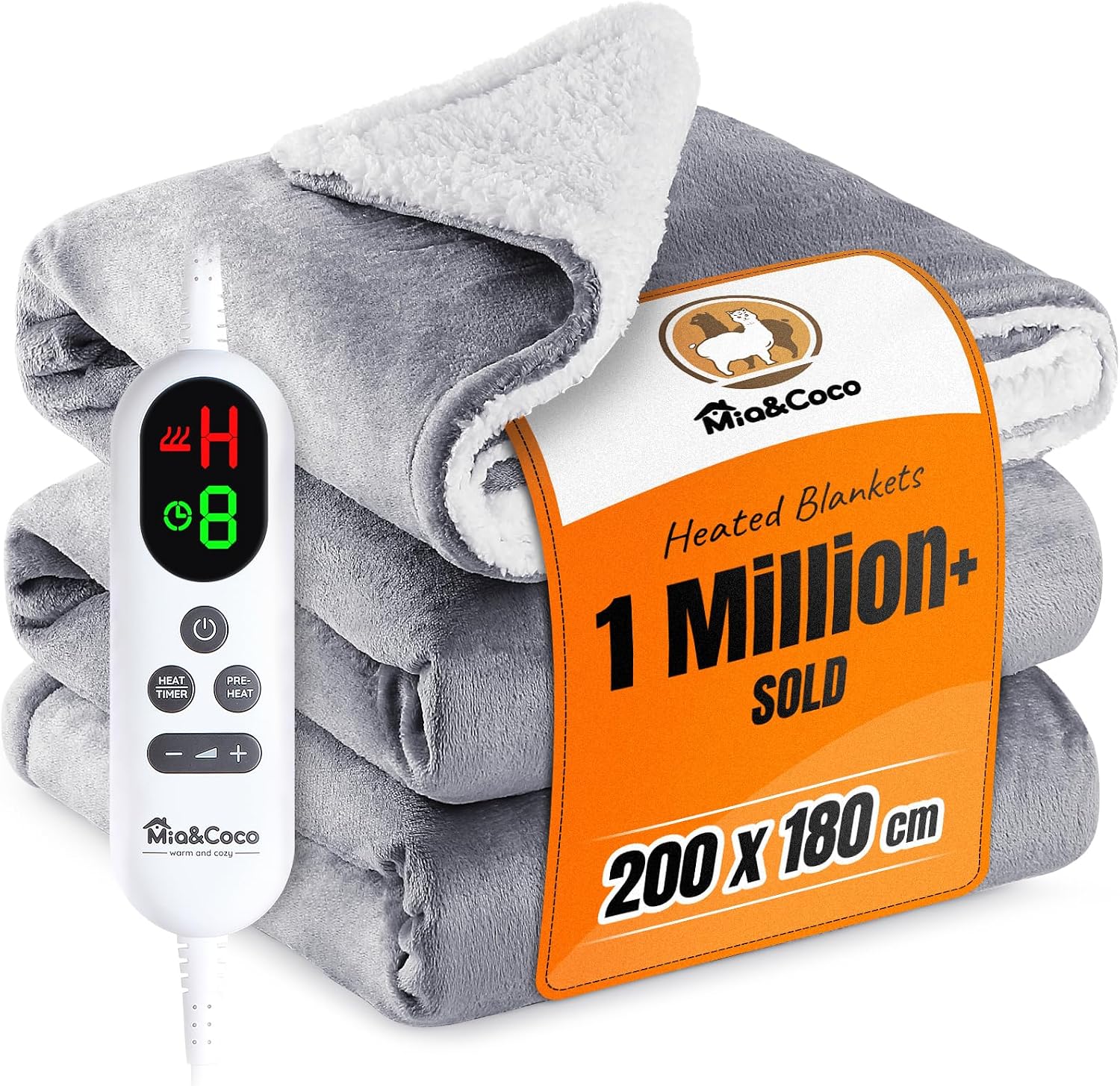 Mia&Coco Electric Heated Blanket Super King 180x200cm