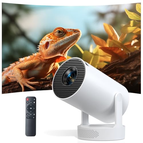 Mini Projector 1080P FHD 4K Supported, Portable Projector with Android 11 OS, WiFi 6 & Bluetooth 5.0, 300 ANSI Lumens, Auto Vertical Keystone, HiFi Speaker for Home Entertainment - Featured
