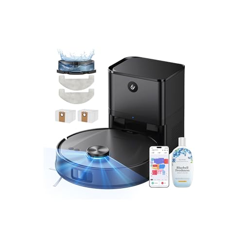 Ultenic T20 Pro Self Emptying Robot Vacuum Cleaner with Mop 8000Pa, 180 Mins Runtime, LiDAR Navigation, Up to 10 Weeks of Hands Free Cleaning Robot Vacuum for Pet Hair, Carpet, All Floors - Featured