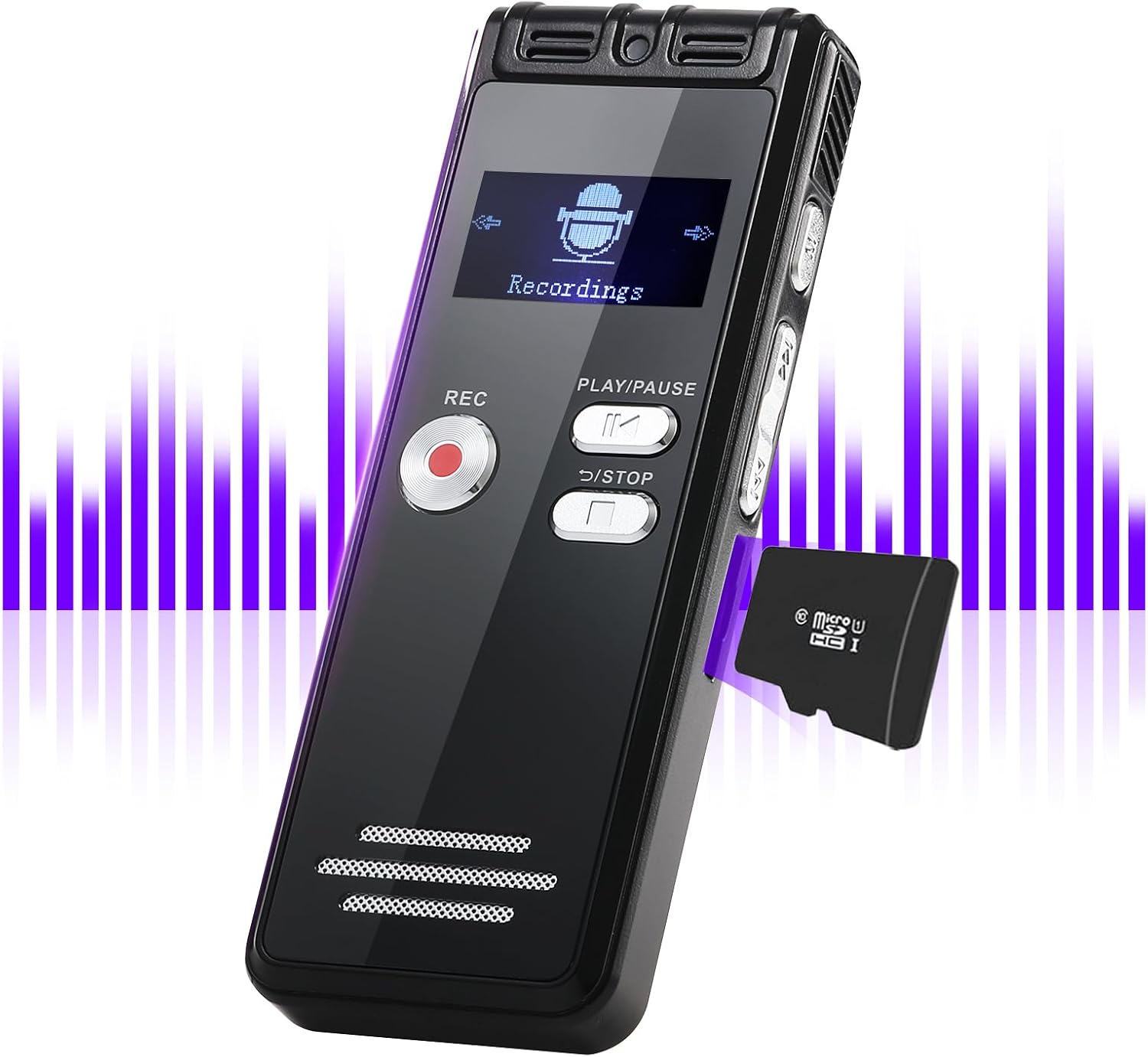 ZIPCIDE Digital Voice Activated Recorder with Dual Mic