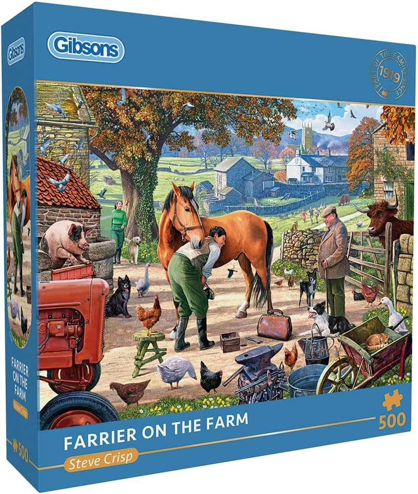 Gibsons Farrier on the Farm 500 Piece Jigsaw