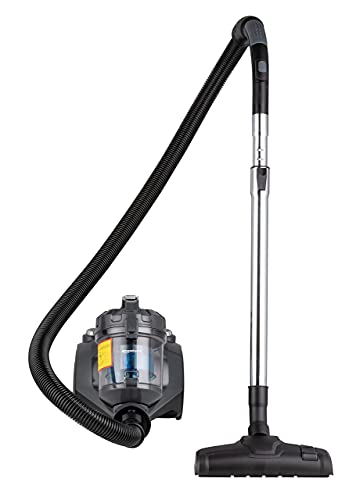 Amazon Basics Cylinder Bagless Vacuum Cleaner with HEPA filter for Hardfloor, Carpet & Car, Compact & Lightweight, 700W, 1.5L, Black - Featured