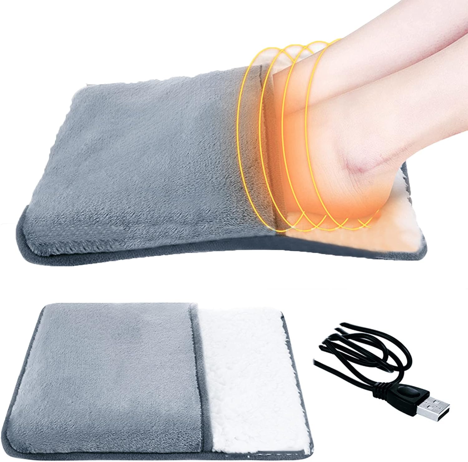 USB Heated Foot Warmer Fleece Muff