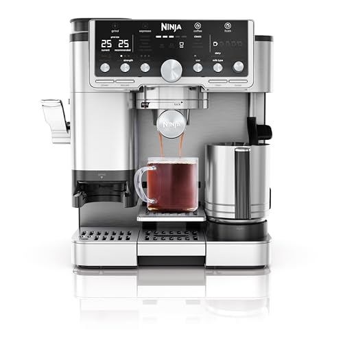 Ninja Luxe Pro 3-in-1 Coffee Machine, Latte, Cappuccino, Cold Brew & Espresso Maker With Built in Bean Grinder & Milk Frother, Easy to Use, 5 Automated Froth Presets, Silver, ES701UK - Featured