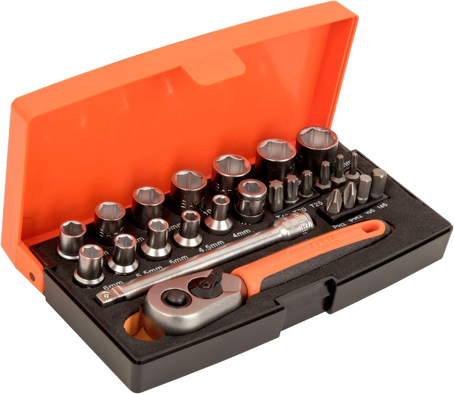 Bahco SL25 1/4in Drive Socket Set