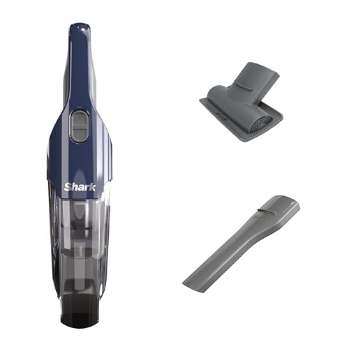 Shark Cyclone PET Handheld Vacuum | HyperVelocity Suction | Powerful Pet Hair, Home & Car Cleaning | USB Rechargable| Lightweight | Crevice Tool & Multi Surface Pet Tool | Navy Blue/Grey | CH701 - Featured