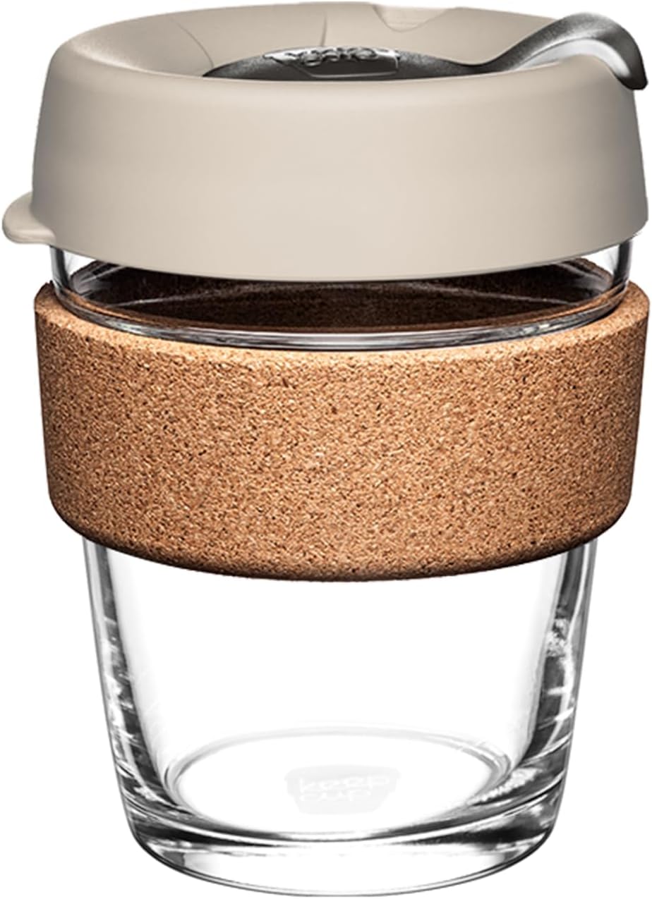 KeepCup Brew Cork Reusable Tempered Glass Coffee Cup