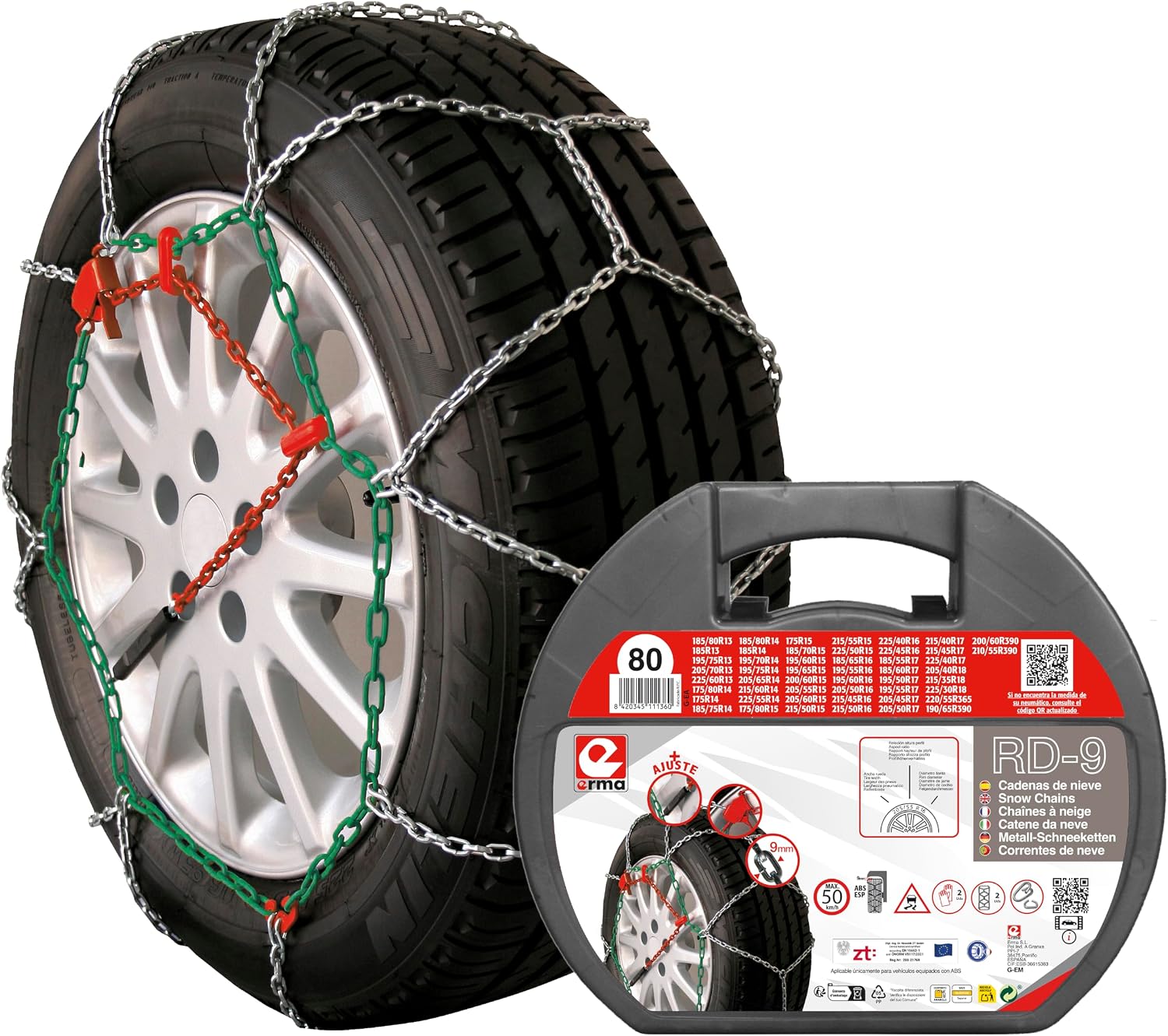 RD9 Metal Snow Chains Size 80