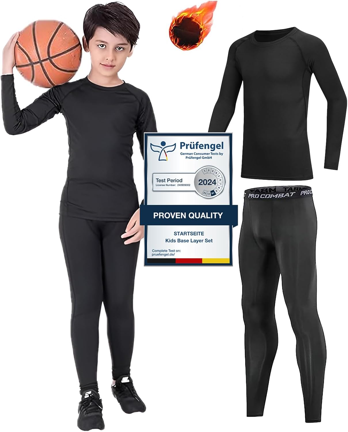 Kids Athletic Thermal Base Layer Set