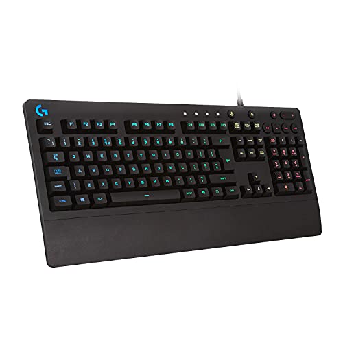 Logitech G213 Prodigy Gaming Keyboard, LIGHTSYNC RGB Backlit Keys, Spill-Resistant, Customizable Keys, Dedicated Multi-Media Keys, QWERTY UK Layout - Black - Featured