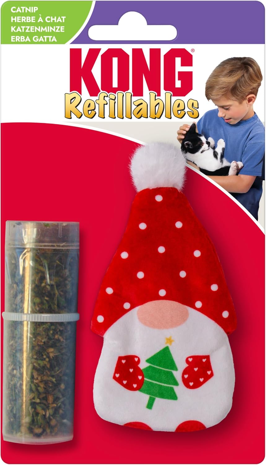 KONG Holiday Refillables Gnome Cat Toy