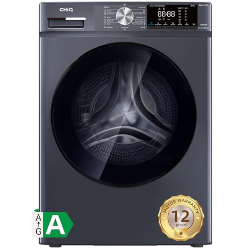 CHiQ CFL90-14586IM3XAU, Front Load Washing Machine 9kg, Space Pro, Counter Depth, Large Drum, Quiet Inverter Motor, 1400rmp, AI Smart Program, Steam Function, Energy Efficient, Grey [Energy Class A] - Featured