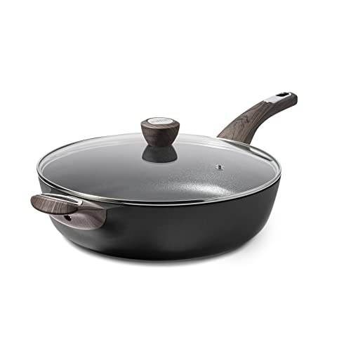 SENSARTE 30cm Deep Nonstick Frying Pan,4.7L Saute Pan with Lid, Large Skillet, Nonstick Cookware, Induction Compatible, for All Stove Tops - Featured