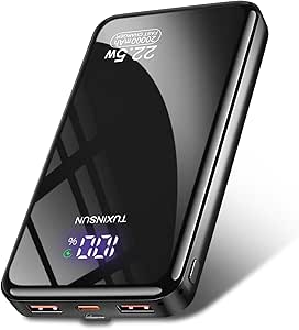 POWER BANK 20000mAh PD20W Fast Charging USB C 22.5W Portable Charger Powerbank with LCD Display Battery Pack for Smartphones Smartwatch Travel Camping Outdoor etc - Featured