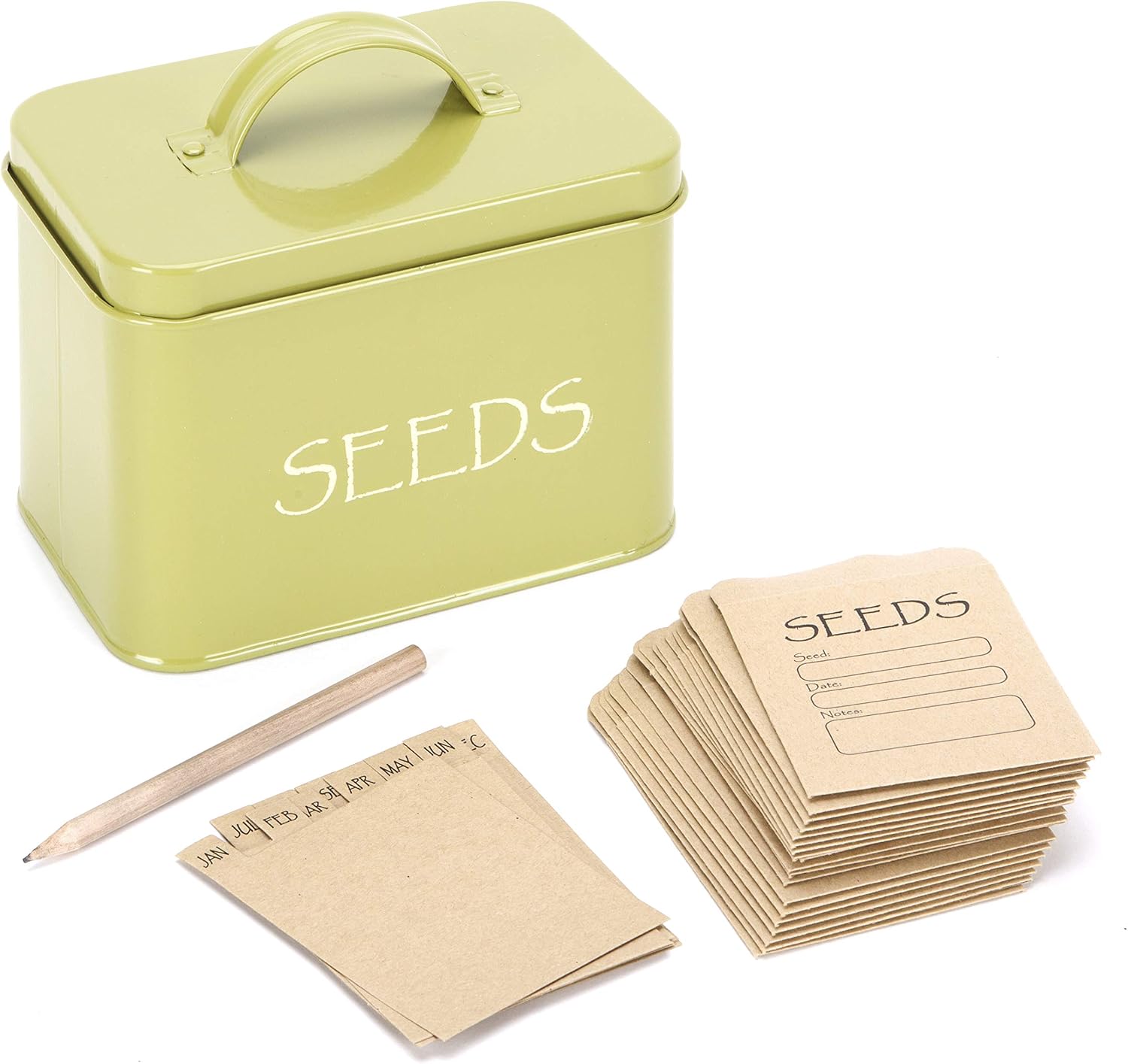 Katai Steel Seed Storage Box with Monthly Dividers