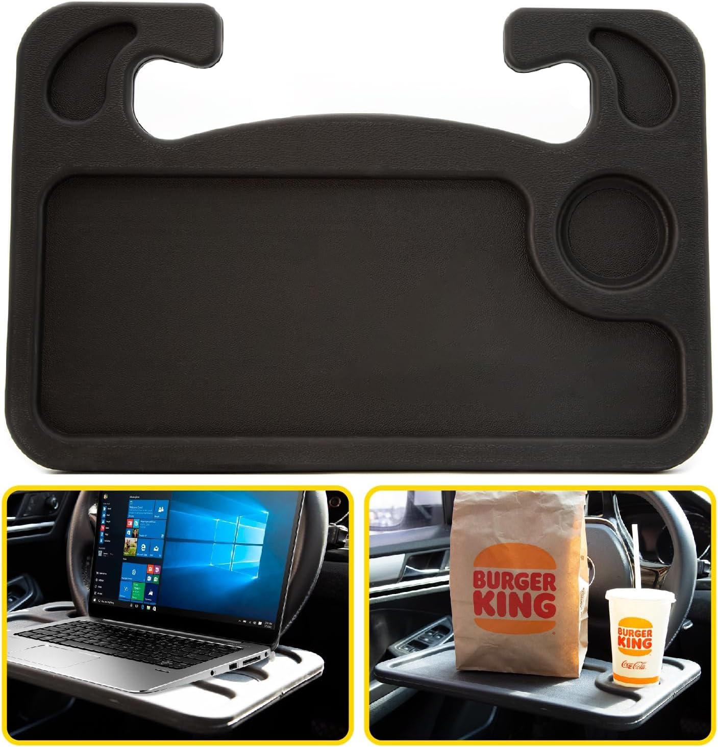 Cutequeen 2-in-1 Car Steering Wheel Desk and Eating Tray