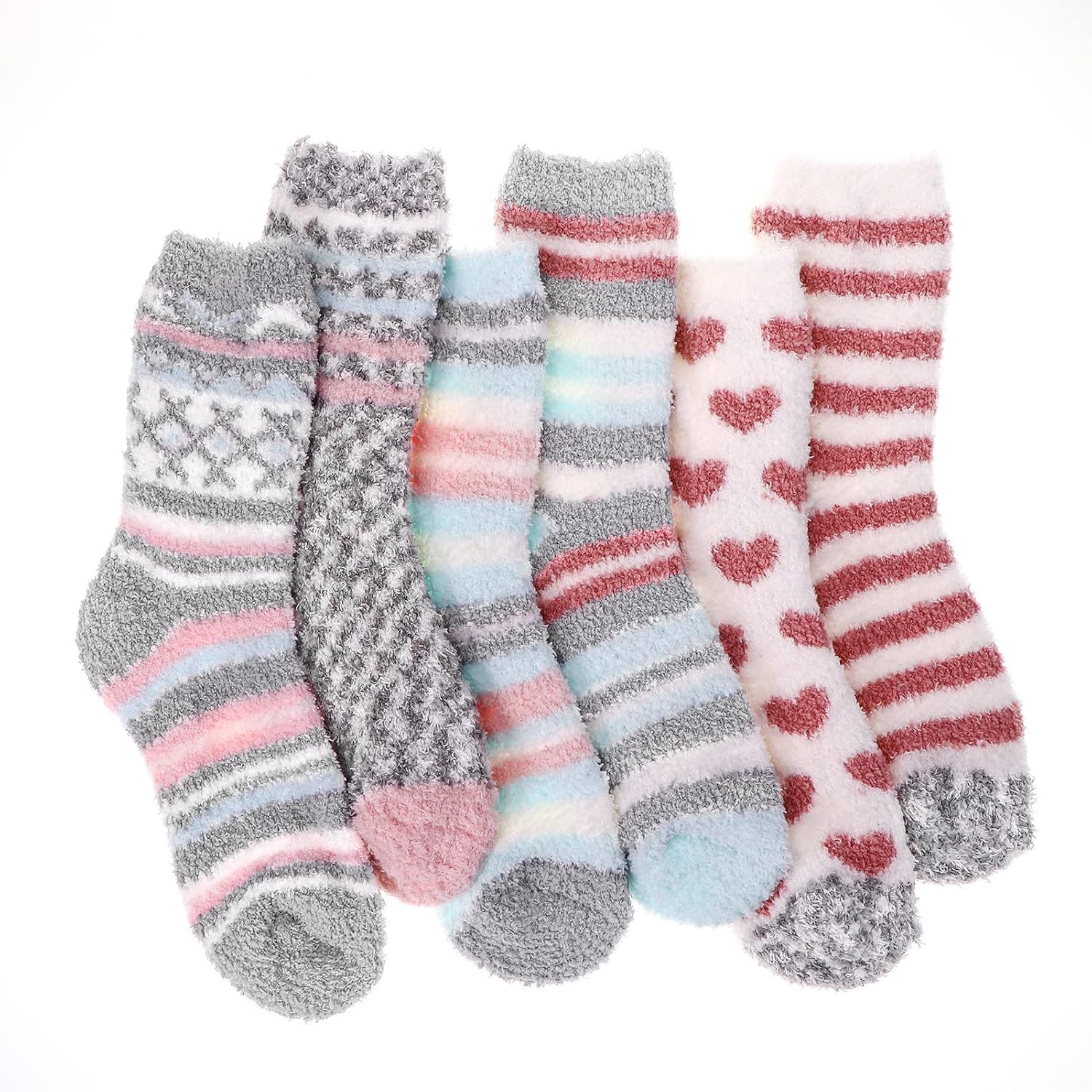 Blu Ninfee Fluffy Bed Socks Womens 4-7