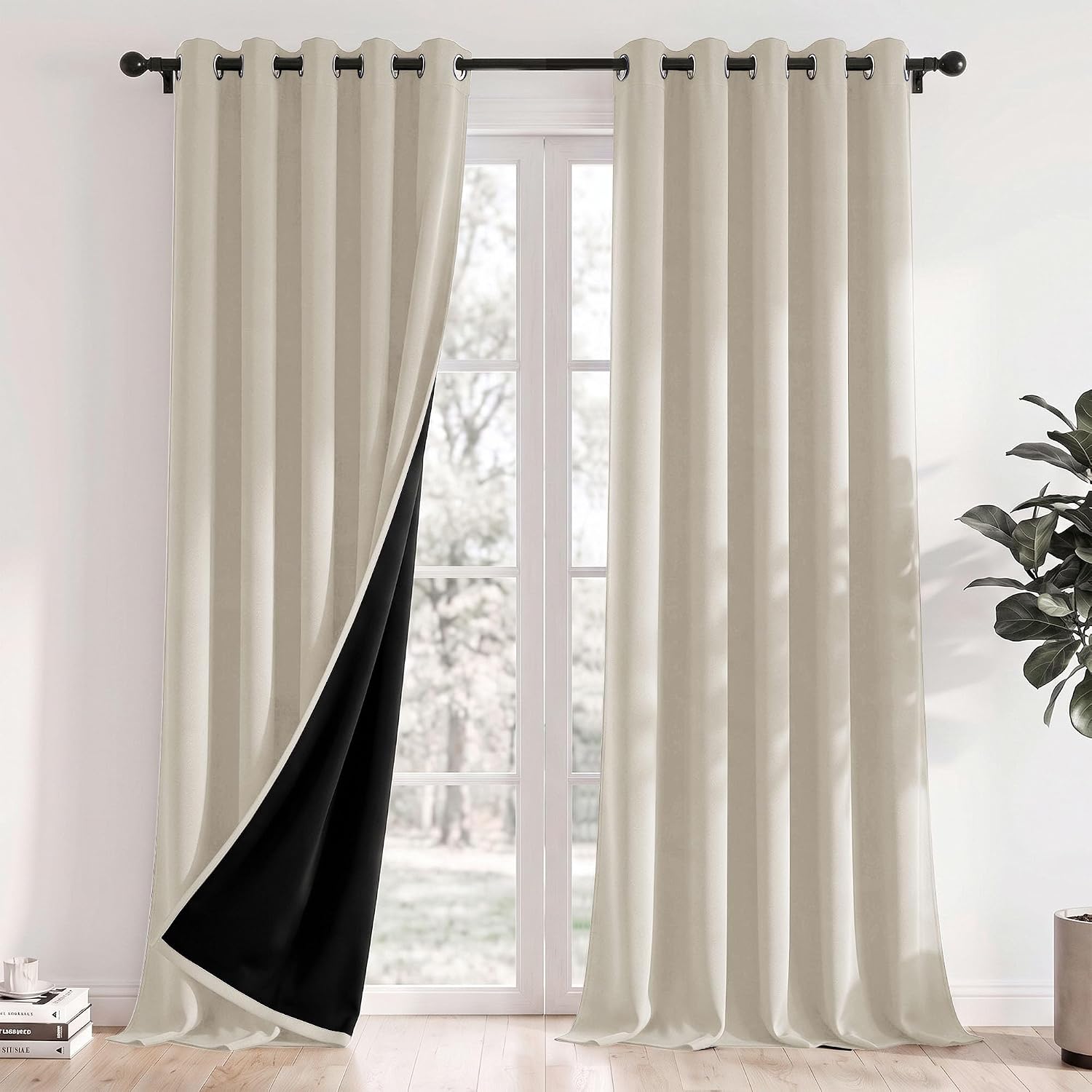 Deconovo 100% Blackout Curtains 66x90