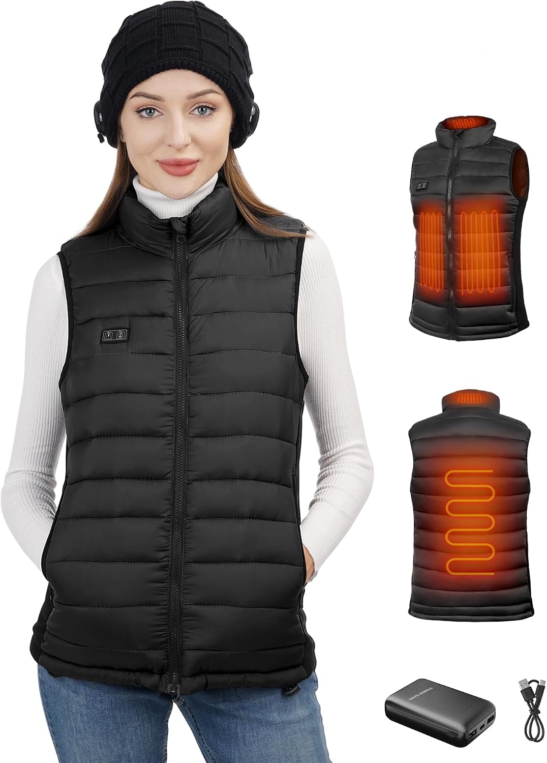 Loowoko Heated Gilet Womens 10000mAh