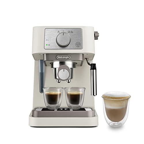 De'Longhi Manual Coffee Machine Stilosa EC260.CR, 15 Bar Pressure, Cappuccino System, Automatic Switch-Off, Compatible with ESE pods, 2 Level Tray, Capacity 1L Cream - Featured