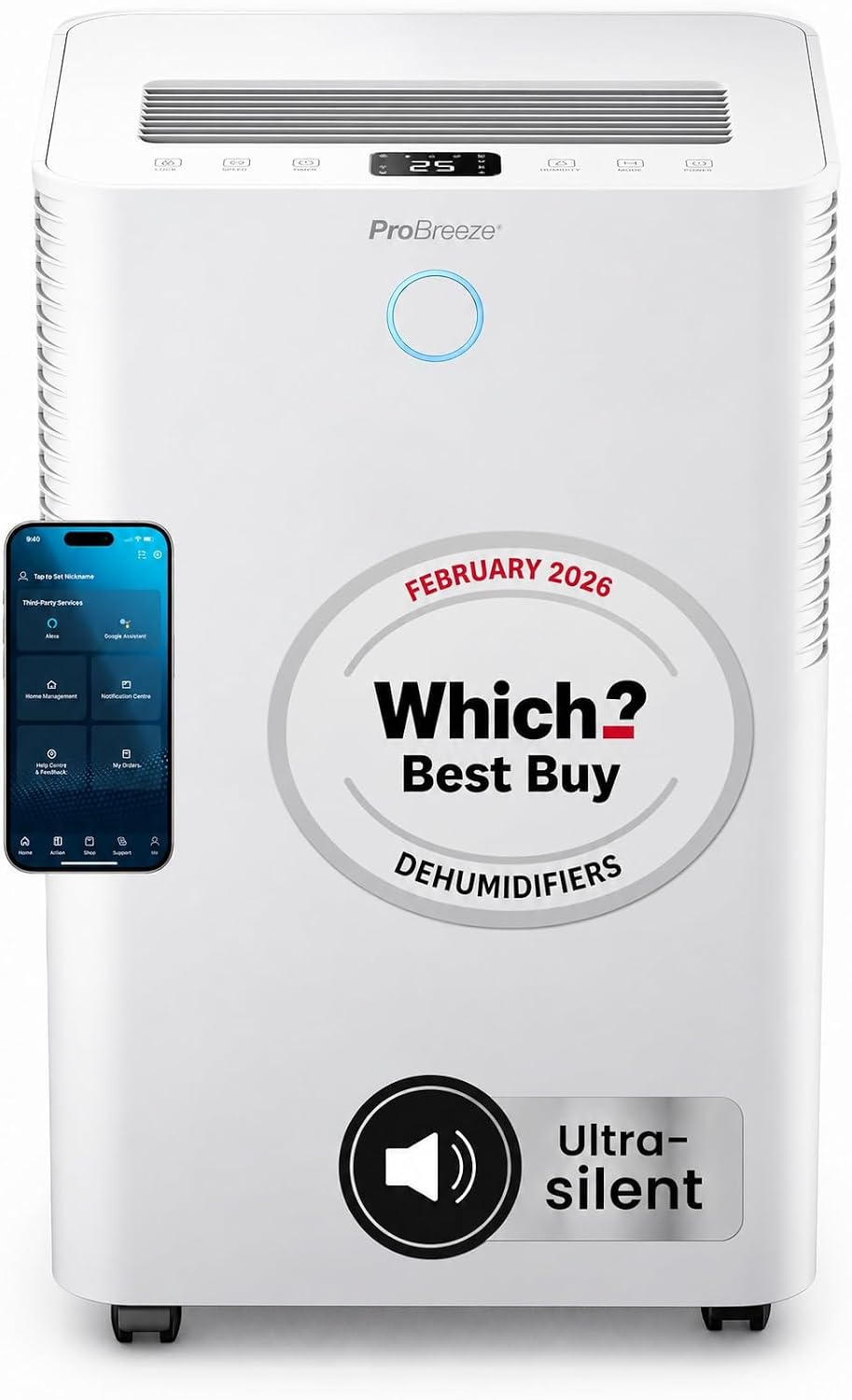 Pro Breeze 20L OmniDry Smart Dehumidifier